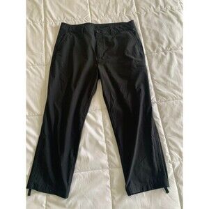 Eddie Bauer Womens 12 Ripstop Crop Pants Black Stretch Active Outdoors Travel